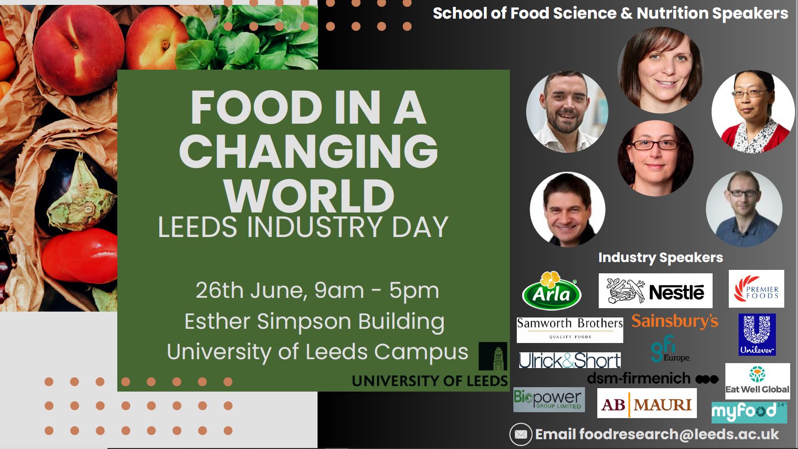 6th Leeds Industry Day Food in a Changing World School of Food