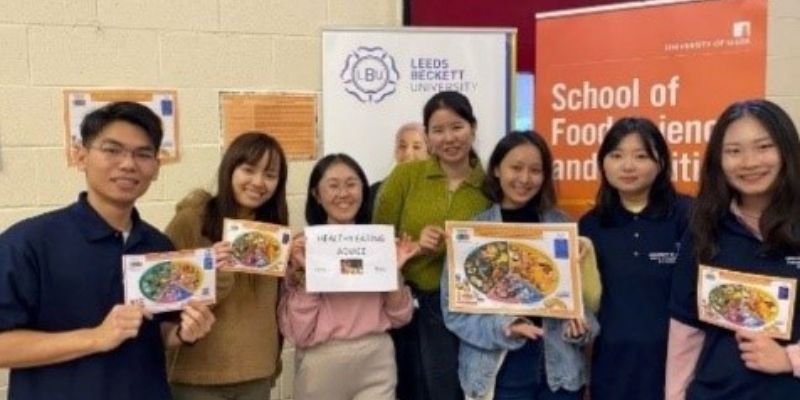 Volunteers during the Eat Well Guide activities