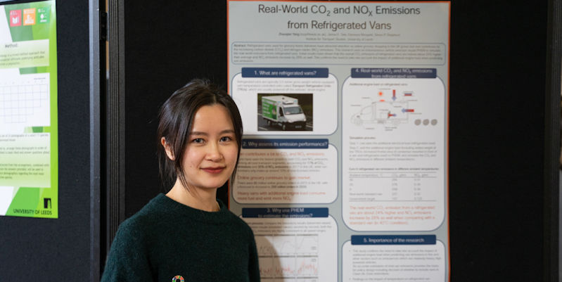 Zhuoqian Yang and her research poster
