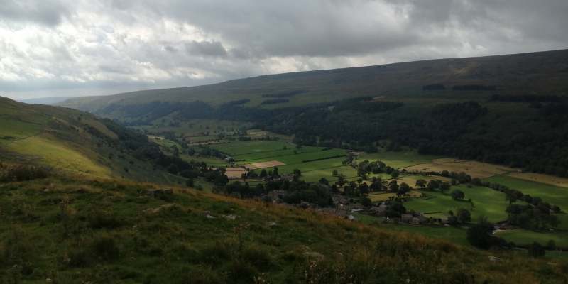 A photograph of a landscape of Wharfedale.