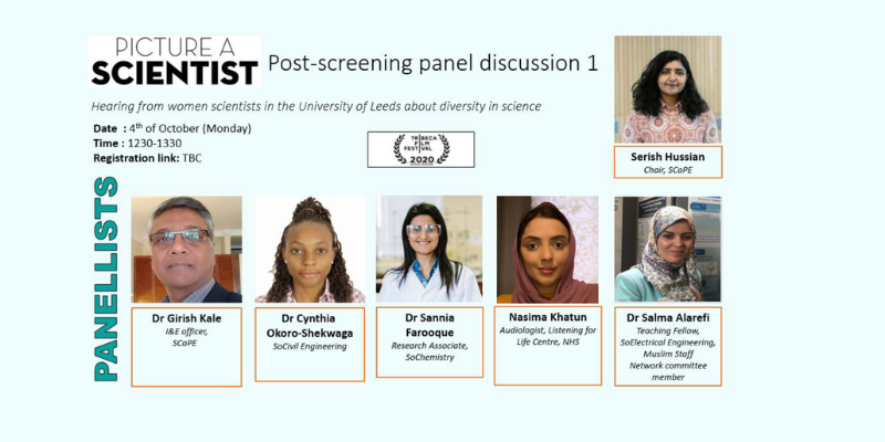 A image for Picture A Scientist: Discussion on Racism. The image is a graphic with portraits of speakers and the title.