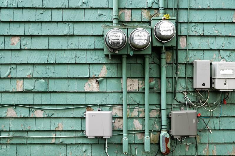 Image of outdoor energy meters