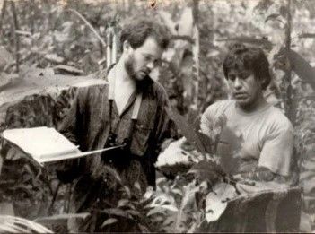 Professor Oliver Phillips and Rodolfo Vásquez working in the Peruvian jungle in 1998