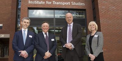 Secretary of State for Transport, Chris Grayling, visits the Institute for Transport Studies at University of Leeds.