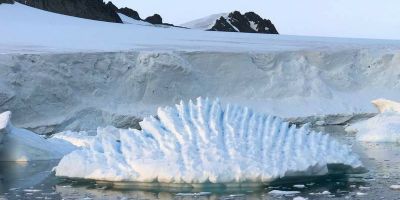 Unusual iceberg at Rothera Research Station, Antarctic Peninsula, by Professor Andrew Shepherd