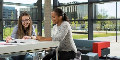 Images of students working together at the University of Leeds