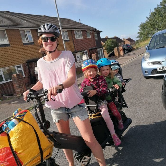 Young Family on E bike