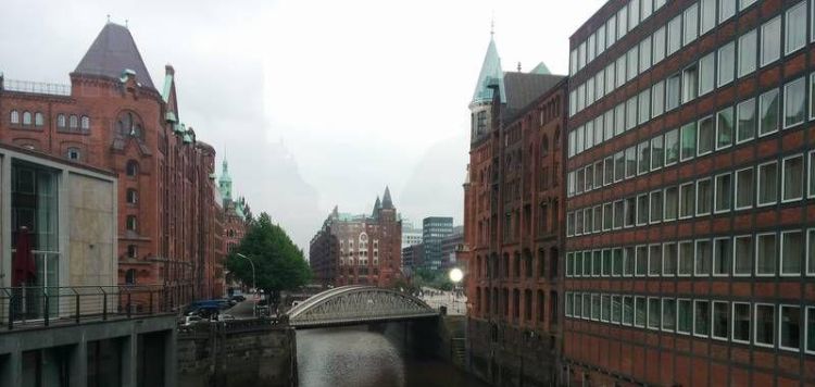 Hamburg City of Bridges, one of Hamburg&#039;s canals. Credit: Thomas Smith