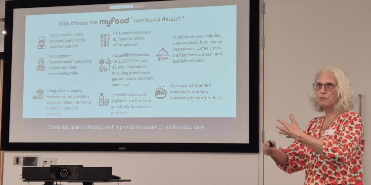 Professor Janet Cade demonstrates the benefits of myfood24's robust nutritional dataset. Her slide shows the benefits in detail. 