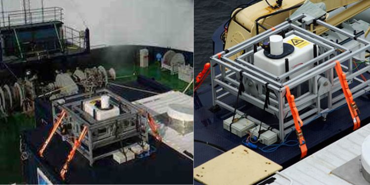 In position on board the ice breaker Oden.