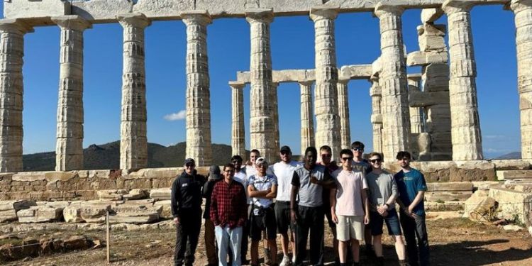 Engineering Geology MSc students on a field trip to Athens.