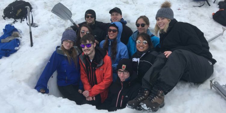 Students develop their skills in the Alps