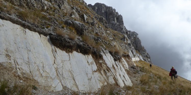 Photo of a fault slope in Italy