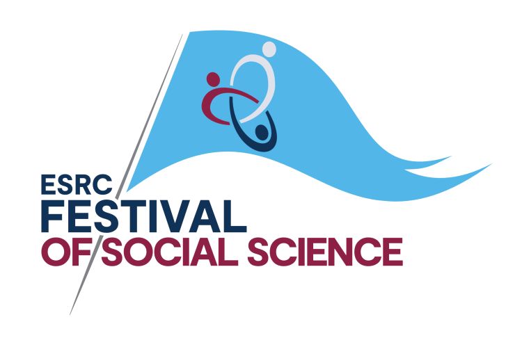 ESRC Festival of Social Science logo with a blue flag