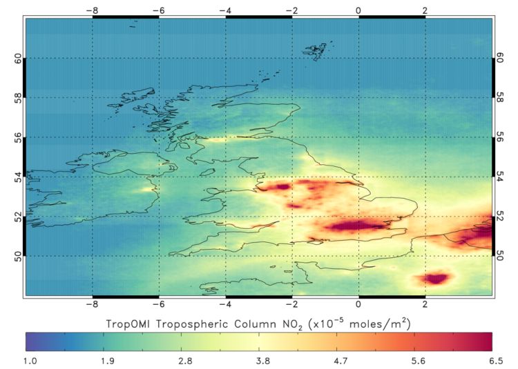 S5P NO2 UK