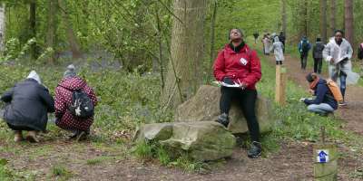 1)	The research team led people on a ‘scavenger hunt’ activity where they asked the group to record things that they noticed around them as a data collection exercise.