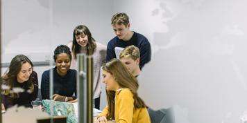 Image of students studying together