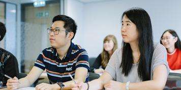 Image of students studying at the University of Leeds