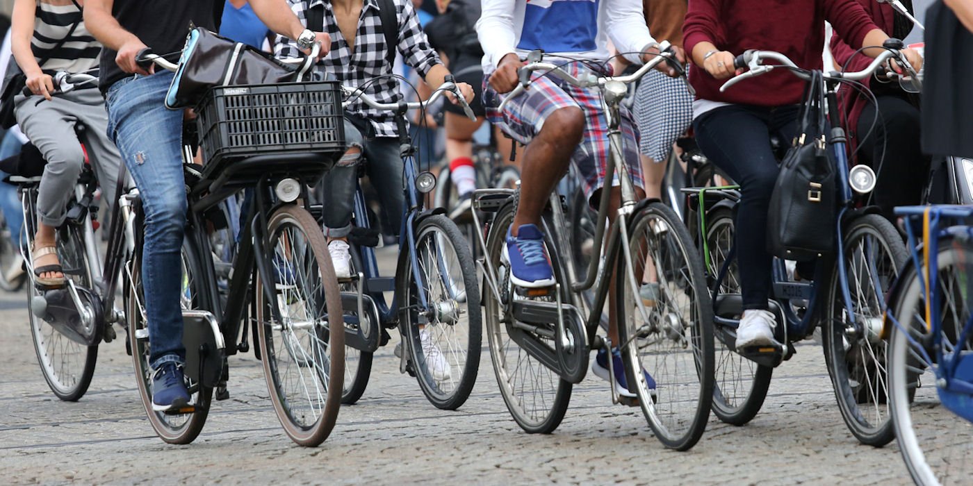People on bikes