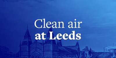 Text reads: Clean Air at Leeds